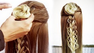New Hairstyle For Gown | Hair Style Girl | Hairstyle For Girls | Wedding Hairstyle | Hairstyle