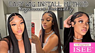 How To Slay Your Wig *For Beginners*| Isee Hair Aliexpress Review & Install