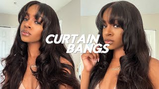 70'S Style Bangs On Closure Wig | Curtain Bangs | Ft. Beauty Forever Hair