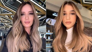 Hair Blonde And Brown Highlights Tutorial Videos | Hair Blonde Balayage For Ash Grey Videos 2022
