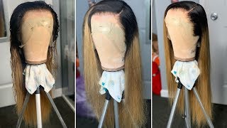 Plucking & Styling 13X6 1B/27 Frontal Wig | Celie Hair