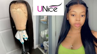 Plucking & Styling 24 Inch Bodywave Frontal Wig | Unice Hair