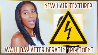First Wash Day After Keratin Treatment On Natural Hair | Cliove Organics |  Simply Subrena