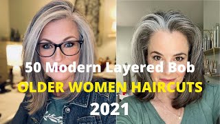 2021 - 2022 Layered Bob Haircuts For Women Over 50