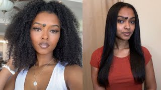 How I Straighten My Hair | Easy Curly To Straight Hair Routine