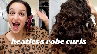 Overnight Heatless Robe Curls! | Will They Last At A Wedding?!