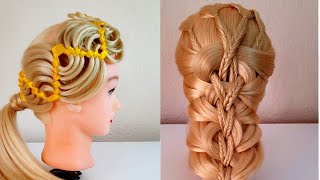 New Scissor Braid With Fishtail Braids | Easy Hairstyle For Wedding And Party | Party Hairstyle