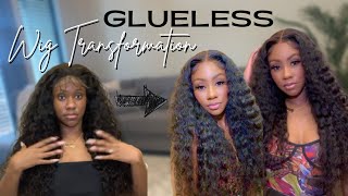 100% Glueless 6X6 Closure Wig Install | Ft Asteria Hair Water Wave Wig