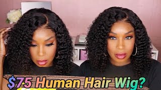 $75 13X6 Lace Front Bob Wig?  Is It Worth It? Honest Review - Short Curly Wig