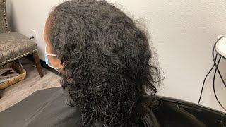 Silk Press And Hydration Treatment On Low Porosity Hair| Keratin Treatment On Ends Of Hair