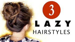 3 Lazy Hairstyles ★ Easy Everyday Hair Styles With Curls