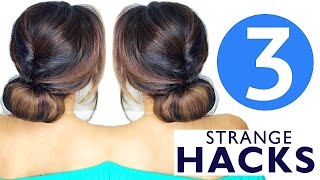 ★ 3 Weird Hair Hacks | Girls Cute Hairstyles