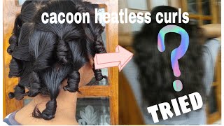 I Tried Heatless Cacoon Curls For The First Time  Di It Work ?? Lets See #Heatlesscurls #Hairstyle