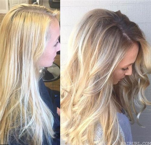 how to blend blonde hair with dark roots