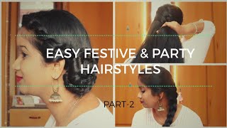 2 Easy Hairstyles For Indian Wedding Occasions For Medium Hair / Indian Party Heatless Hairstyles
