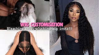 Step By Step Wig Customization | Bleaching Knots + Plucking | Yolissa Hair