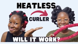 Viral Heatless Curler Try On Natural Hair | Will It Work?