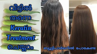 Diy Keratin Treatment At Home For Straight Smooth Shiny Hair| വീട്ടിൽ തന്നെ കെരാറ്റിൻ ചെയ്യാം