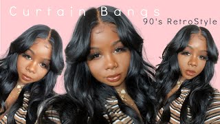 ♡ Hd Lace 5X5 Closure Wig | 90'S Easy Curtain Bangs & Curls! | Klaiyi Hair