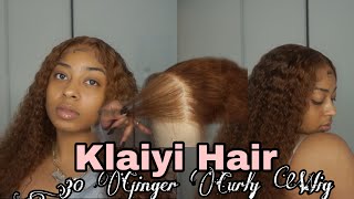 #30 Ginger Curly Wig Install , Plucking & Styling Ft Klaiyi Hair | Assalaxx