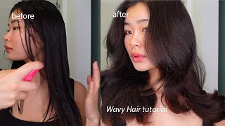At Home Wavy (Blow Dry) Hair With Curl Iron Wand