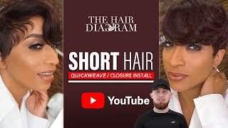 How To Make A Easy Short Quickweave With Closure Install With Fleekedbymitch #Boldholdlacetape