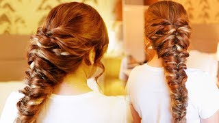 Easy Faux Pancaked Fishtail Braid Hair Tutorial- Holiday, Prom, Wedding Hairstyles Beautyklove