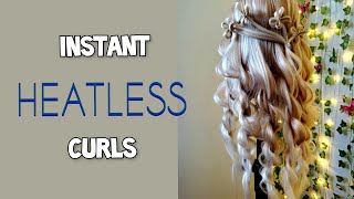 Instant Heatless Curls Tutorial For Wedding And Party | Hairstyle Tutorial | Entangled Hairstyles