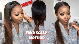 * New Fake Scalp Method*| Is It Worth Your Time? Lace Front Install + Low Sleek Ponytail: Myfirstwig
