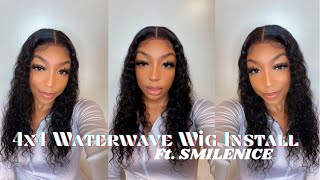 Best Waterwave Hair 18 Inch 4X4 Closure Wig Install Ft. Smilenice
