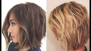 Bob Hair Cutting Techniques - Layered Bob Haircut Tutorial Step By Step & Bob Hairstyles