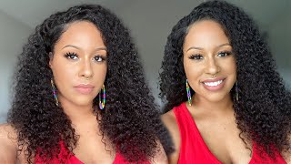 Easy Install W/ Curly Wave 4X4 Closure Human Hair Wig! | Ft. Westkiss