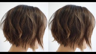 How To Cut A Disconnected Bob Haircut Tutorial - Bob Shape Cut, Short Layered Bob Cut
