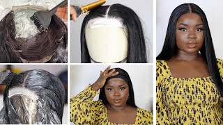 How I Customize My Closure Wig | Bleach, Pluck, Jet Black Dye | Cranberry Hair