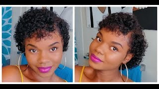 Super Affordable! Natural Pre-Plucked Curly Pixie Wig Ft. Bestlacewigs