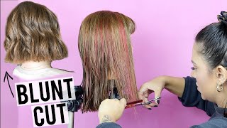 How To Do A Blunt Haircut Like A Pro | Beginner Friendly Haircutting Tutorial