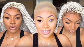 How To Install "Natural Looking" Faux Locs Dread Wig On Bald Head