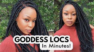 I'M Shook! Realistic Goddess Locs Full Lace Wig + Easy Install  | Khenny Esther