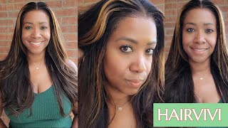 Most Realistic Wig For Beginners | No Plucking ! No Bleaching | Hairvivi Brown Hair With Highlight