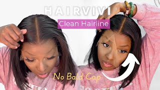 Hairvivi Fake Scalp Clean Hairline Wig |Quick & Easy Install-No Bald Cap | April Sunny