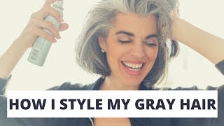 How I Style My Gray Hair | Chic Bob Hair Style | Nikol Johnson