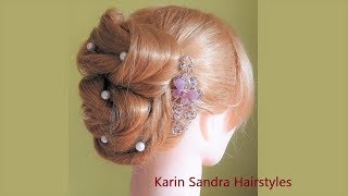 Bridal Hairstyle Tutorial | Updo With Elastics | Easy Hairstyle | Wedding Hairstyle | Wedding Updo