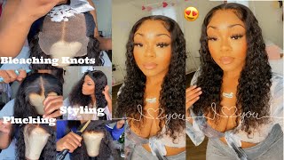 *Quick And Easy* Closure Wig Install 20” Water Wave | Ft. Myshinywigs