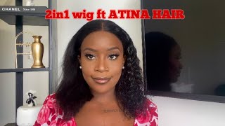 Kinky Straight To Water Wave 2In1 Bob Wig | Crystal Lace Flawless Hairline|  Ft Atina Hair❤️