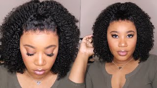 So Realistic!!!!! | Very Natural Pre-Plucked 13X6 Textured Curly Lace Front Wig | Hergivenhair
