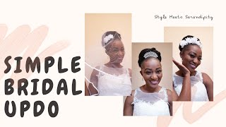 Wedding Hair || Wedding Updo || Bridal Hair Styles For Natural 4C/ 4B Hair