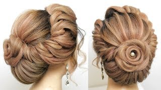Bridal Updo Tutorial. Wedding Hairstyle For Long Hair