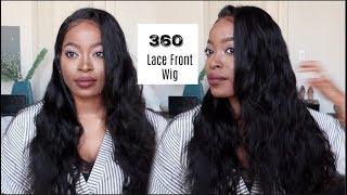 Msbuy.Com | Pre-Plucked Natural Hairline 360 Lace Frontal Wig Body Wave 22 Inches Review Grwm