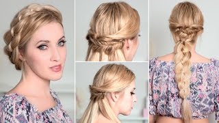 Boho Chic Hairstyles For Everyday/Party/Prom/Wedding ★ Medium/Long Hair Tutorial