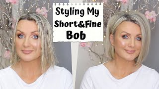 How I Style My Short Fine Bob,Lots Of Volume